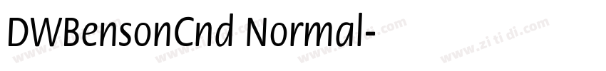 DWBensonCnd Normal字体转换